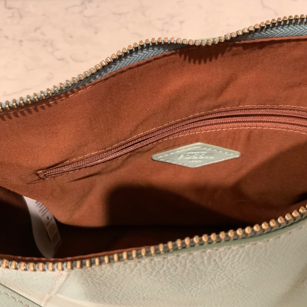 Fossil Skylar Crossbody Purse in Robins Egg Blue - Picture 6 of 6